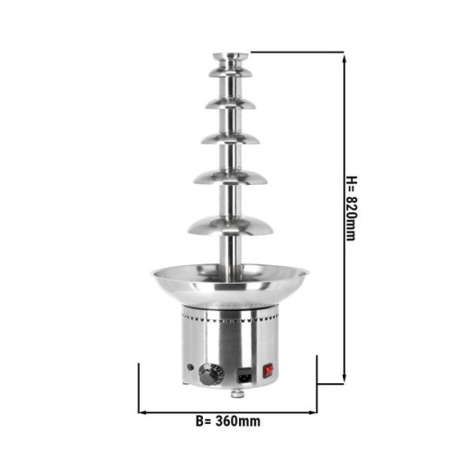 Chocoladefontein met verlichte tafel (ledtafel)